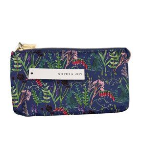 Sophia Joy Floral Compartment Organizer Cosmetic Accessory Travel Purse Bag NWT